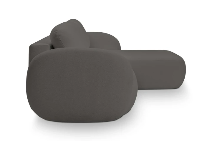 Narożnik L z funkcją spania i pojemnikiem Mochi Czarny