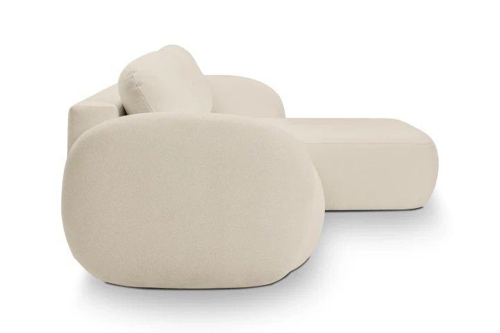 Narożnik L z funkcją spania i pojemnikiem Mochi Beżowy