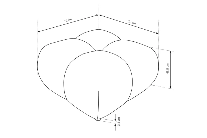 Pufa tapicerowana Nami wymiary