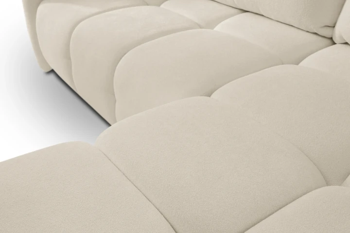 Narożnik Nubi L uniwersalny z funkcją spania i pojemnikiem Beżowy