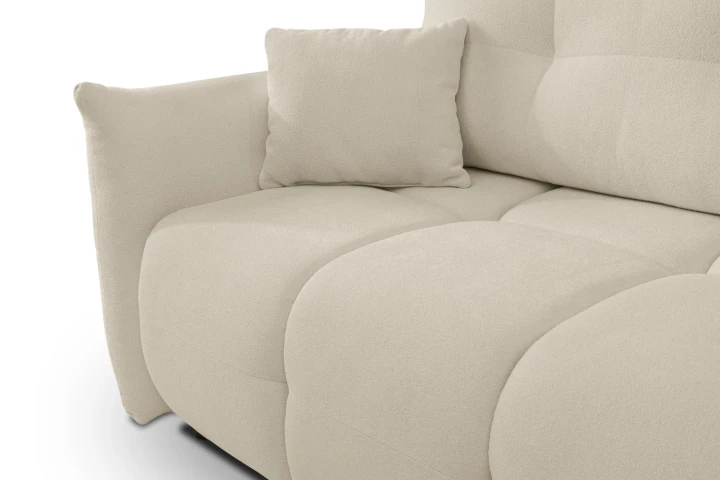 Narożnik Nubi L uniwersalny z funkcją spania i pojemnikiem Beżowy