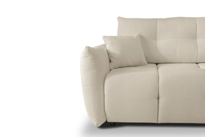 Narożnik Nubi L uniwersalny z funkcją spania i pojemnikiem Beżowy