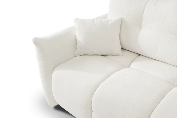 Narożnik Nubi L uniwersalny z funkcją spania i pojemnikiem Kremowy