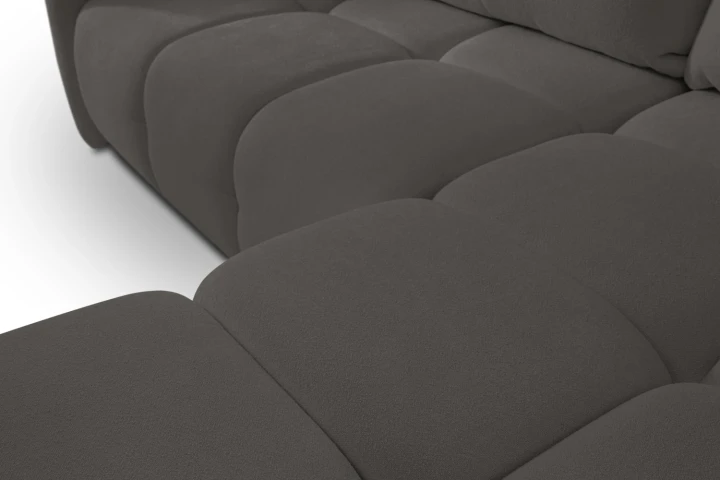 Narożnik Nubi L uniwersalny z funkcją spania i pojemnikiem Czarny