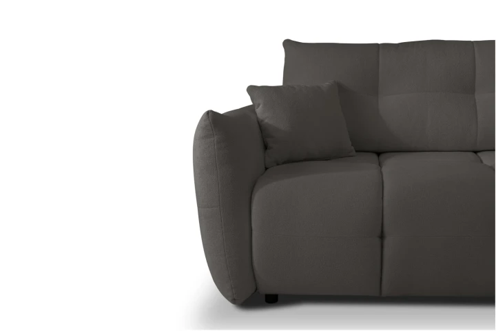 Narożnik Nubi L uniwersalny z funkcją spania i pojemnikiem Czarny