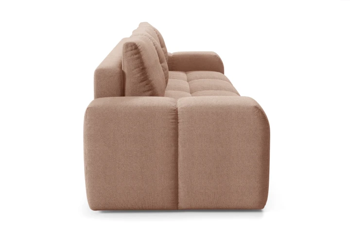 Sofa z funkcją spania i pojemnikiem na pościel Mellow Jasny Róż