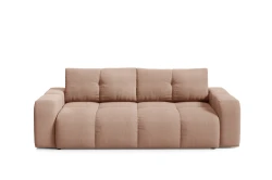 Sofa z funkcją spania i pojemnikiem na pościel Mellow Jasny Róż