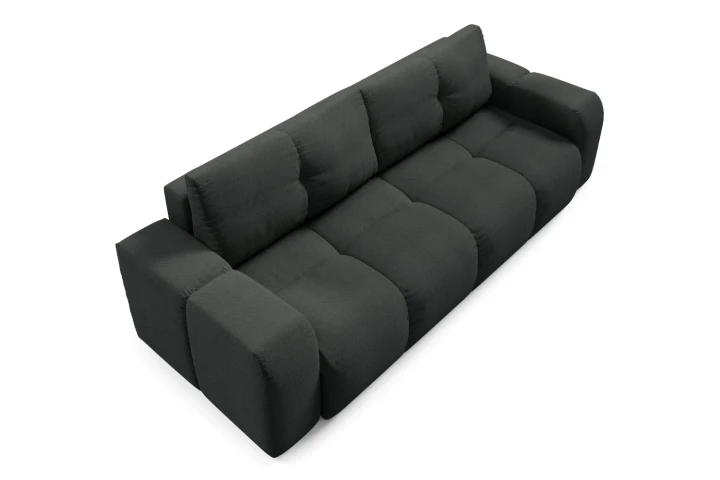 Sofa z funkcją spania i pojemnikiem na pościel Mellow Grafitowy