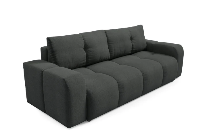 Sofa z funkcją spania i pojemnikiem na pościel Mellow Grafitowy
