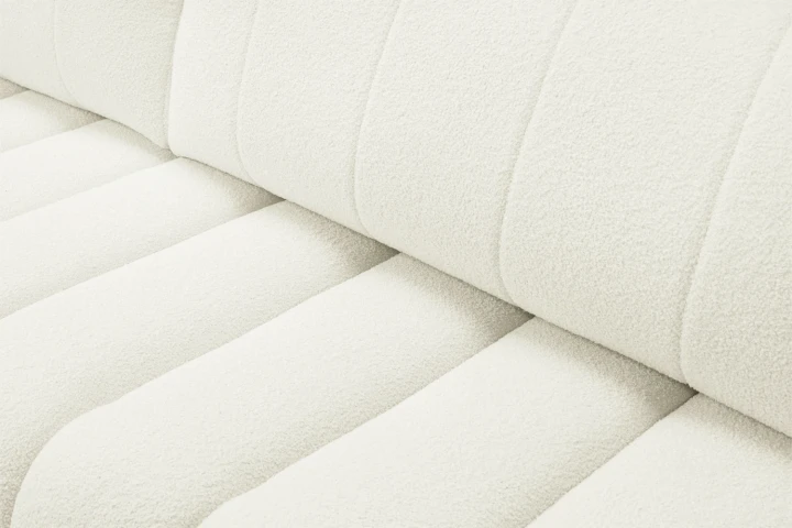 Narożnik z funkcją spania i pojemnikiem na pościel Noma Kremowy