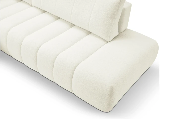 Narożnik z funkcją spania i pojemnikiem na pościel Noma Kremowy