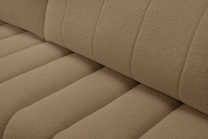 Narożnik z funkcją spania i pojemnikiem na pościel Noma Brązowy