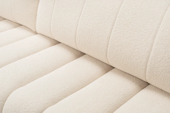 Narożnik z funkcją spania i pojemnikiem na pościel Noma Jasny Beż