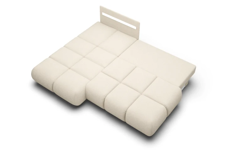 Narożnik Nami z funkcją spania i pojemnikiem na pościel Kremowy