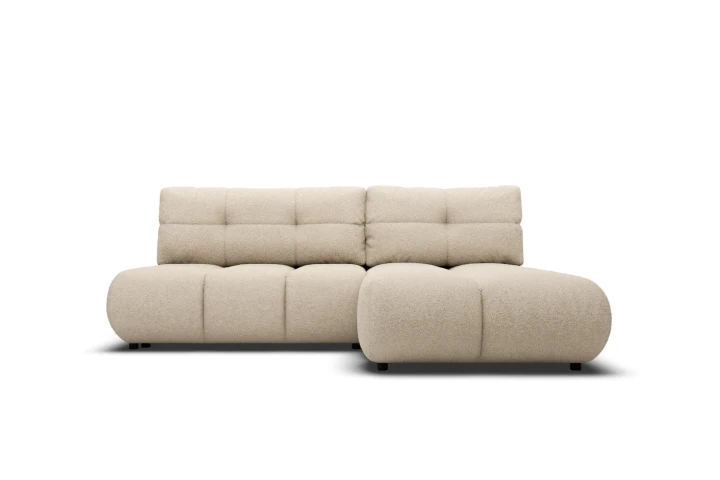 Narożnik Nami z funkcją spania i pojemnikiem na pościel Beżowy Prawy