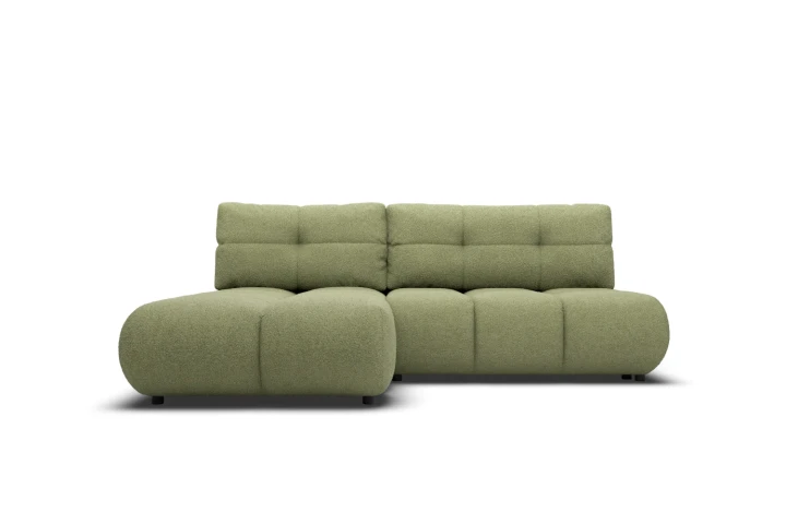 Narożnik Nami z funkcją spania i pojemnikiem na pościel Zielony