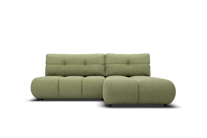 Narożnik Nami z funkcją spania i pojemnikiem na pościel Zielony