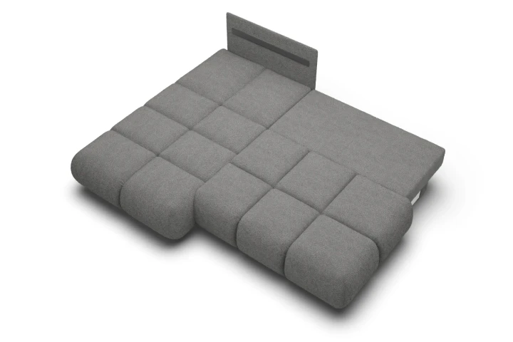 Narożnik Nami z funkcją spania i pojemnikiem na pościel Szary