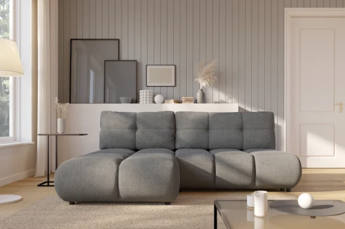 Narożnik Nami z funkcją spania i pojemnikiem na pościel Szary