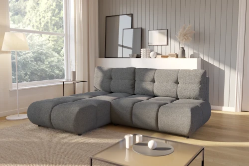 Narożnik Nami z funkcją spania i pojemnikiem na pościel Szary