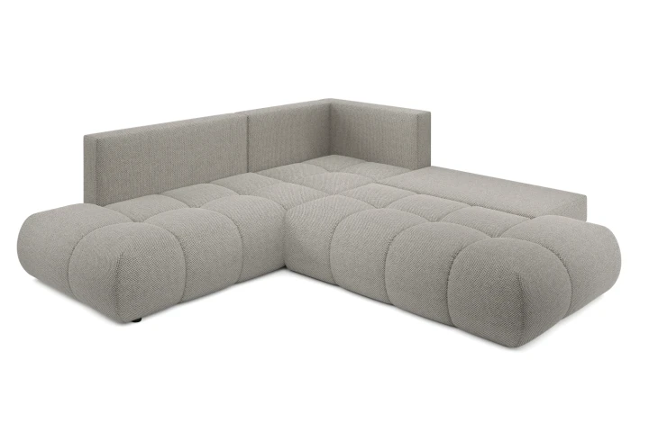 Narożnik z funkcją spania i pojemnikiem na pościel Mellow Szarobeżowy