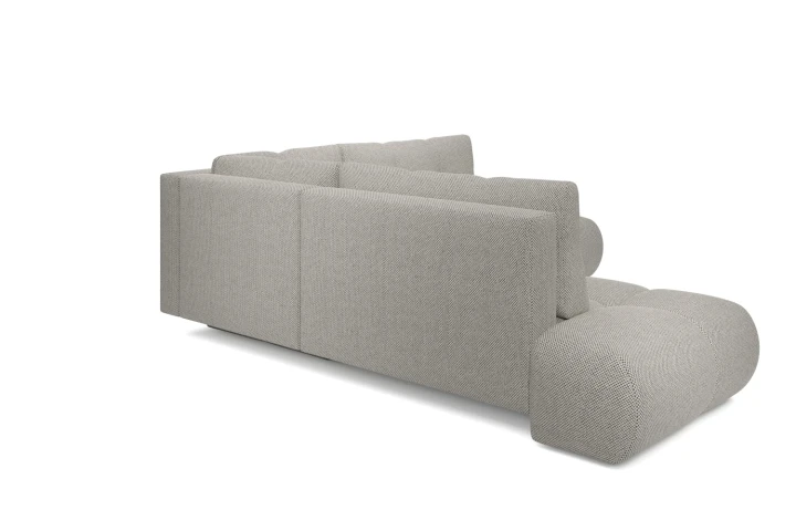 Narożnik z funkcją spania i pojemnikiem na pościel Mellow Szarobeżowy