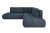 Narożnik z funkcją spania i pojemnikiem na pościel Mellow Granatowy Prawy