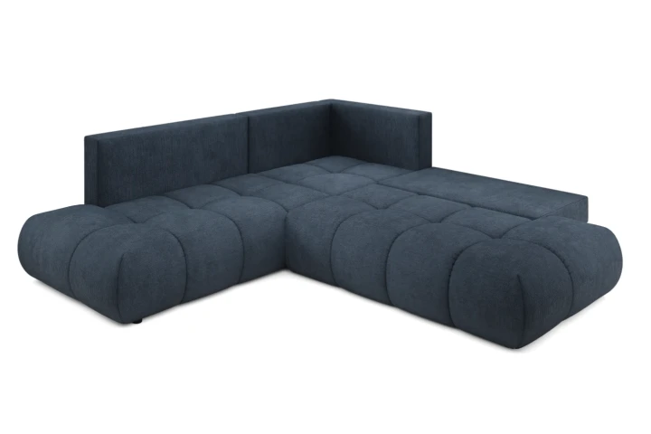 Narożnik z funkcją spania i pojemnikiem na pościel Mellow Granatowy