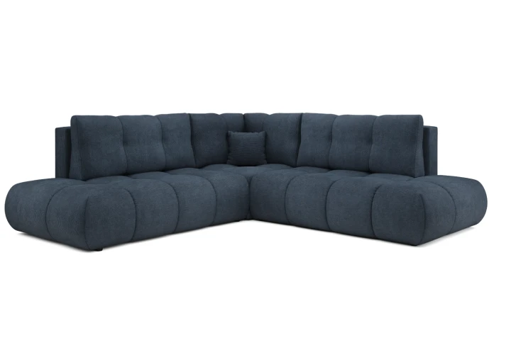 Narożnik z funkcją spania i pojemnikiem na pościel Mellow Granatowy