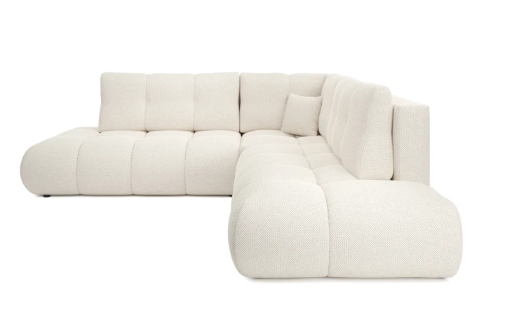 Narożnik z funkcją spania i pojemnikiem na pościel Mellow Beż Piaskowy Prawy