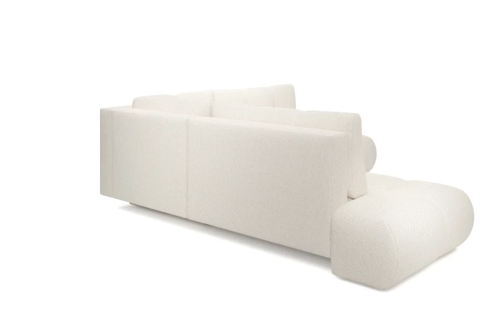 Narożnik z funkcją spania i pojemnikiem na pościel Mellow Beż Piaskowy