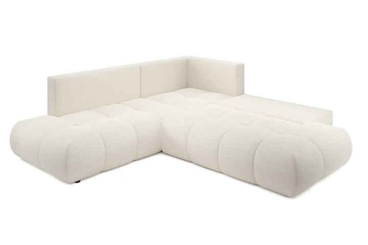 Narożnik z funkcją spania i pojemnikiem na pościel Mellow Beż Piaskowy