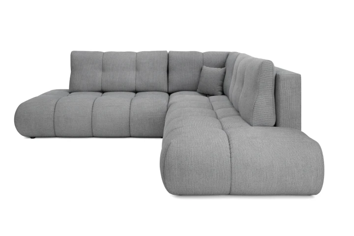 Narożnik z funkcją spania i pojemnikiem na pościel Mellow Szary