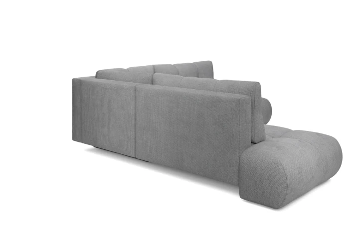 Narożnik z funkcją spania i pojemnikiem na pościel Mellow Szary