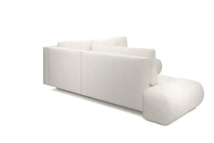 Narożnik z funkcją spania i pojemnikiem na pościel Mellow Jasny Beż