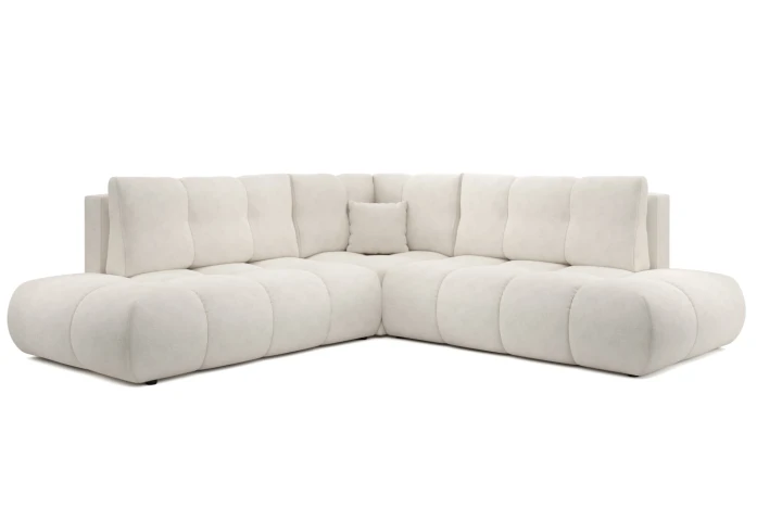 Narożnik z funkcją spania i pojemnikiem na pościel Mellow Jasny Beż