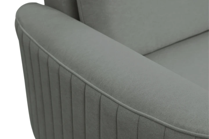 Narożnik L z funkcją spania i pojemnikiem na pościel Elara Szary