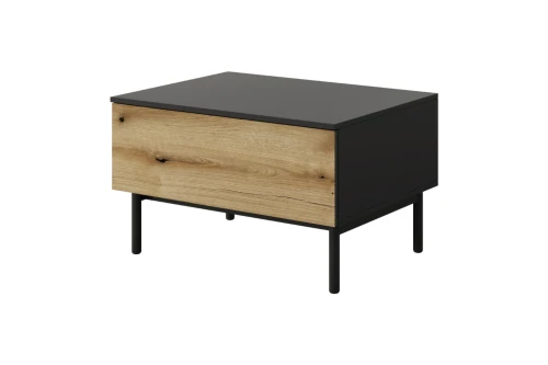Stolik kawowy Largo z szufladą Dąb Evoke Czarny