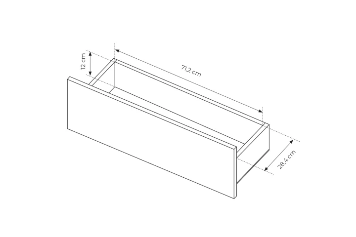 Wymiary szuflady stolika kawowego Largo
