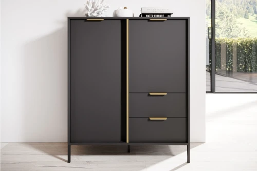 Komoda wysoka Axis dwudrzwiowa z szufladami