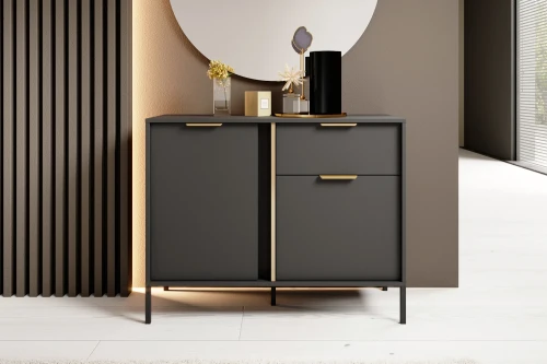 Wąska komoda z drzwiami i szufladą Axis