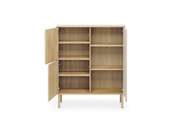 Komoda wysoka trzydrzwiowa Nore Dąb Cremona