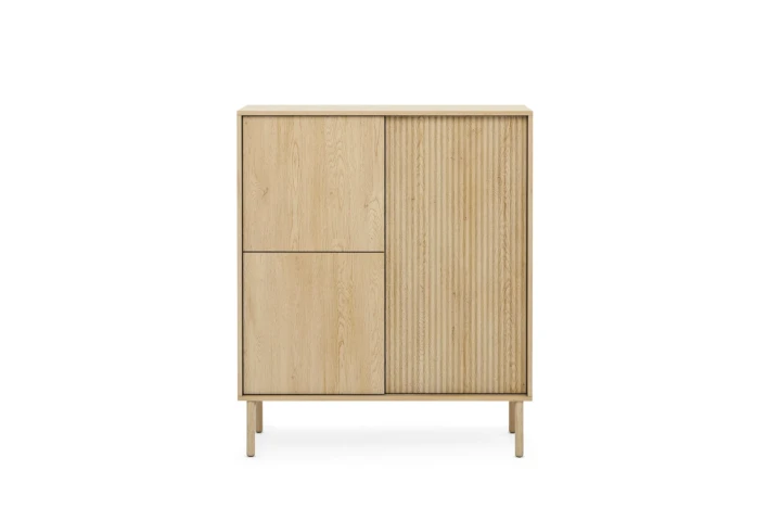 Komoda wysoka trzydrzwiowa Nore Dąb Cremona