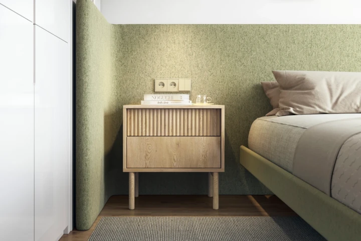 Szafka nocna z szufladami Nore Dąb Cremona