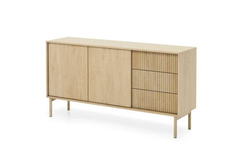 Komoda dwudrzwiowa z szufladami 153 cm Nore Dąb Cremona