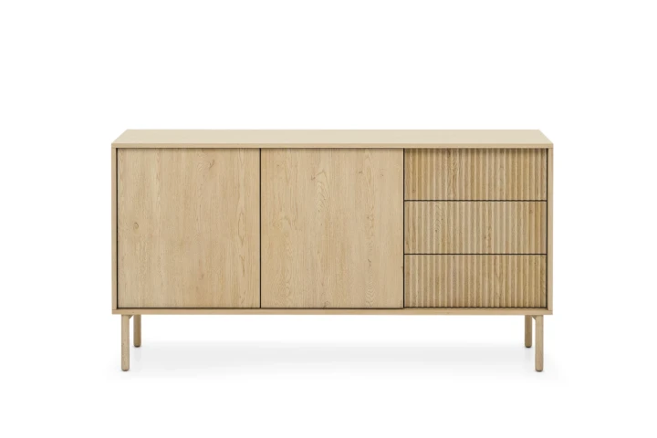 Komoda dwudrzwiowa z szufladami 153 cm Nore Dąb Cremona