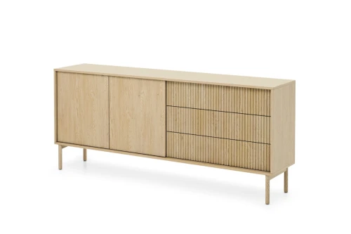 Komoda dwudrzwiowa z szufladami 187 cm Nore Dąb Cremona