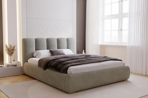 Łóżko tapicerowane z pojemnikiem i metalowym stelażem Velluto - Quelle 83