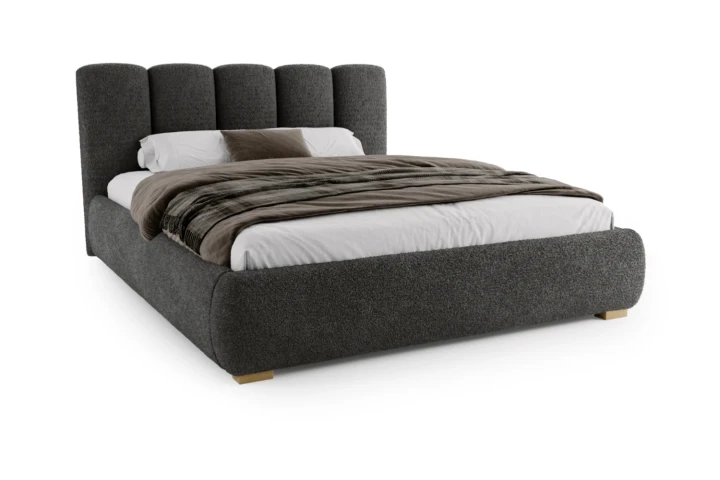 Łóżko tapicerowane z pojemnikiem i metalowym stelażem Velluto - Quelle 92