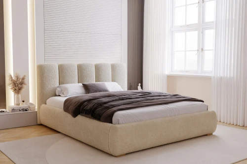 Łóżko tapicerowane z pojemnikiem i metalowym stelażem Velluto - Quelle 06